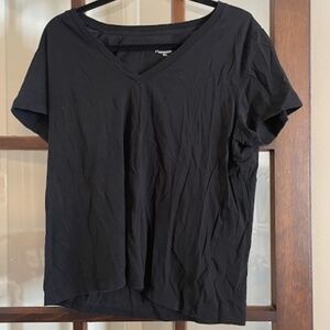 J.Crew Black V-Neck Tee, Size XL